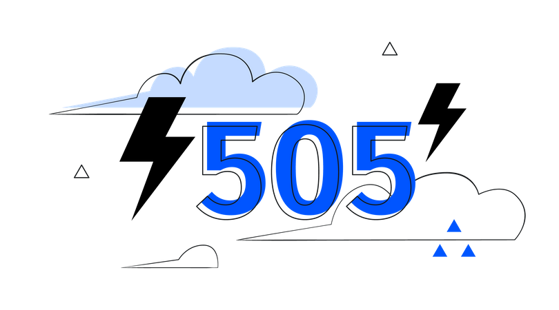 505 Error  Illustration