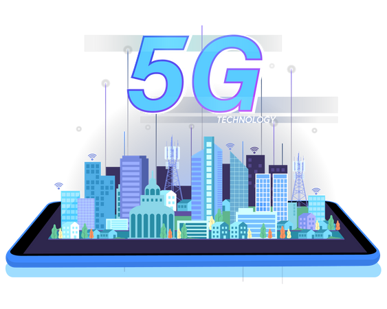 Cidade 5g  Ilustração