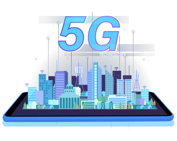 Ciudad 5g  Ilustración