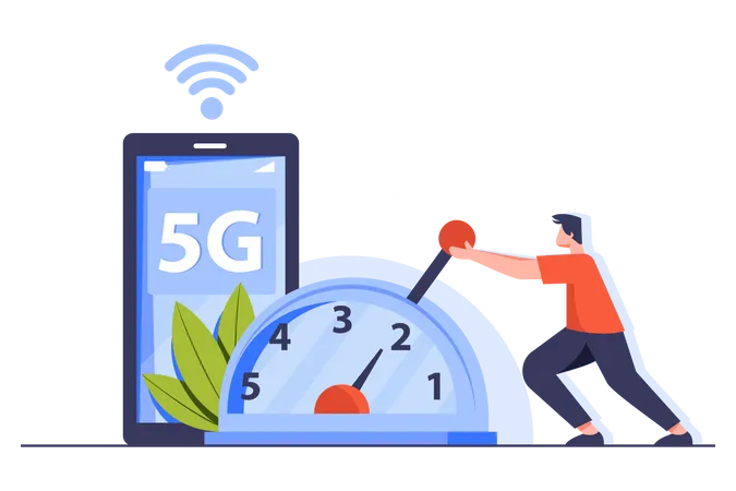 5G Internet  Illustration