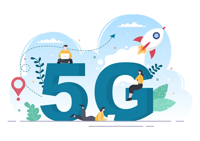 5G Internet  Illustration