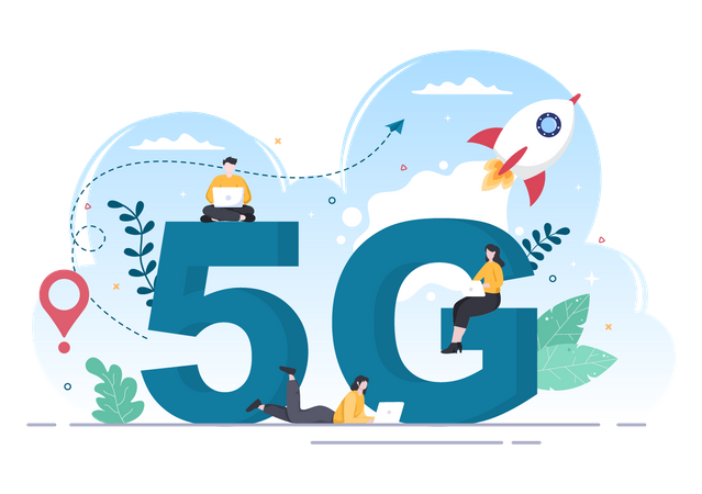 5G Internet  Illustration