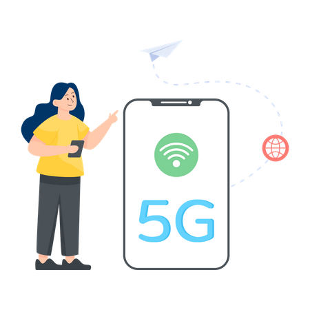 5G Mobile Network  Illustration