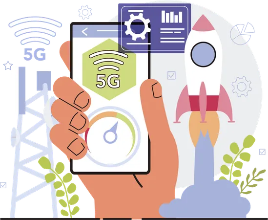 5g network startup  Illustration