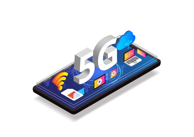 5G network technology Illustration