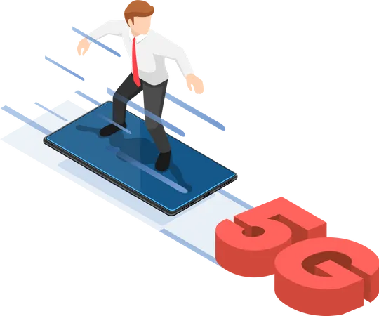 5G network wireless technology  Illustration