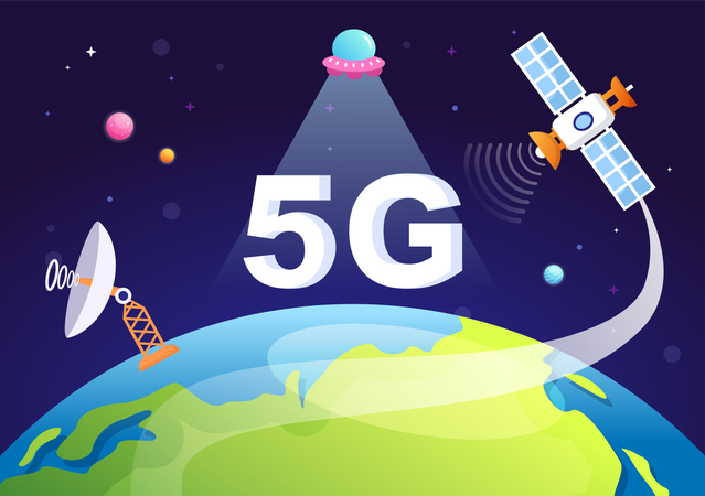 5G Netzwerk  Illustration