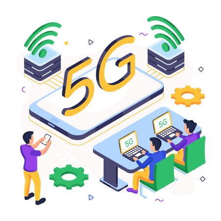 5G Netzwerk  Illustration