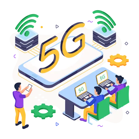 5G Netzwerk  Illustration