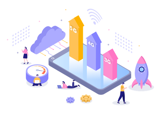 5G Phone  Illustration