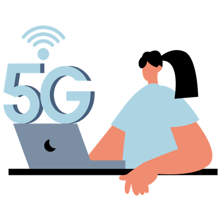 5G redefiniendo los límites de la comunicación  Ilustración