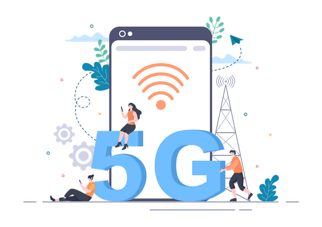 5G Smartphone  Illustration