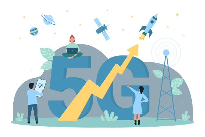 5G speed internet  Illustration