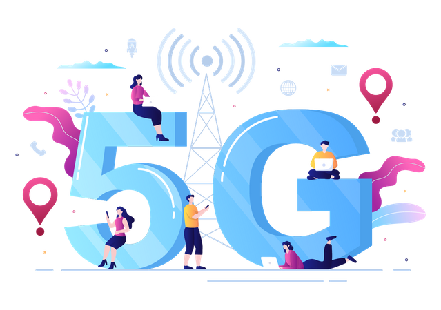 5G-Technologie  Illustration