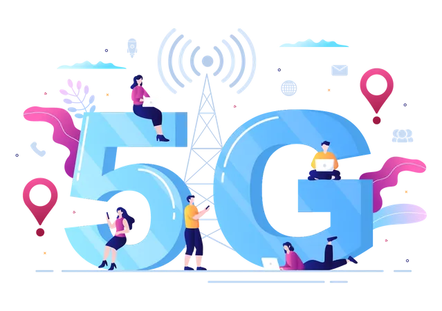 5G-Technologie  Illustration