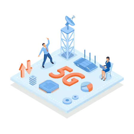 5G-Technologie  Illustration