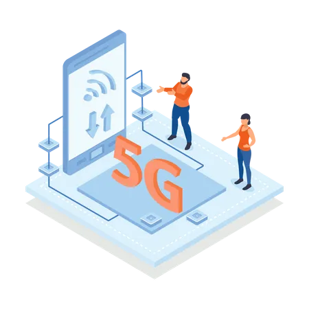 5G technology  Illustration