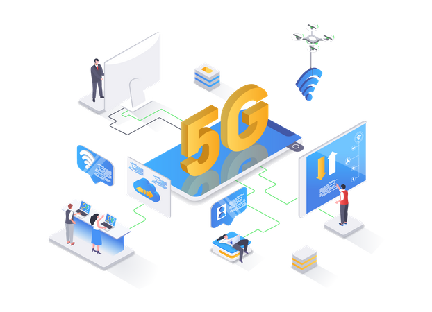 5G technology concept Illustration