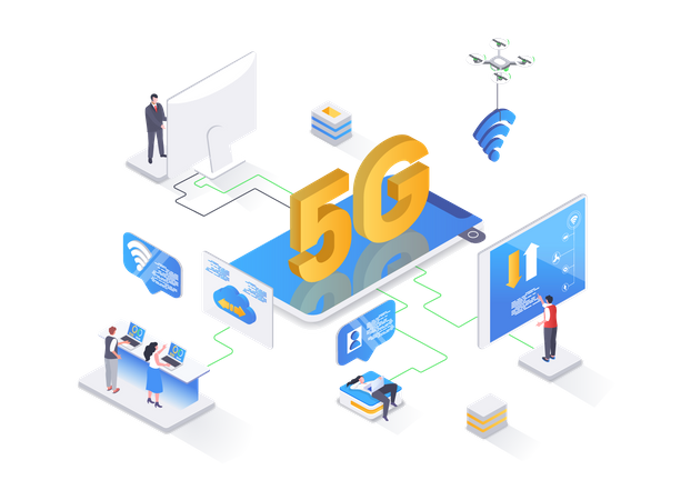 5G technology concept  Illustration