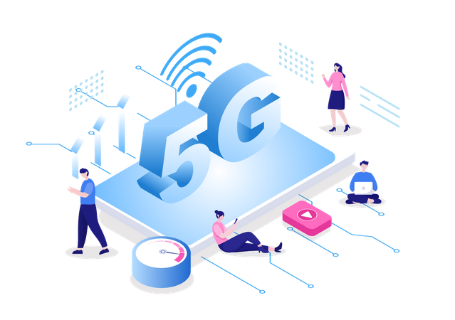 5G Technology Device  Illustration