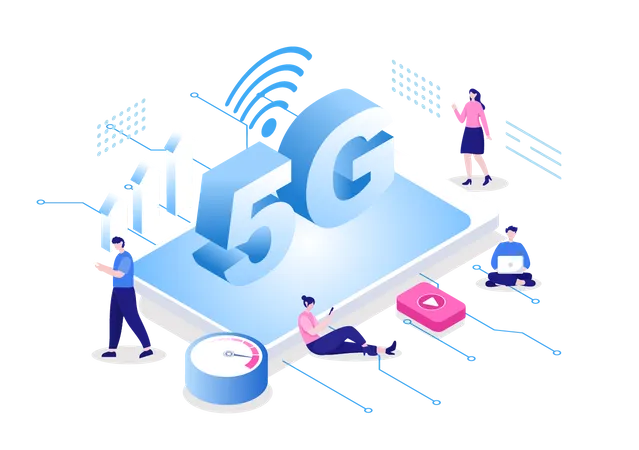 5G Technology Device  Illustration