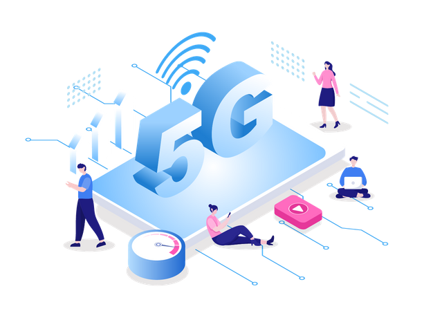 5G Technology Device  Illustration