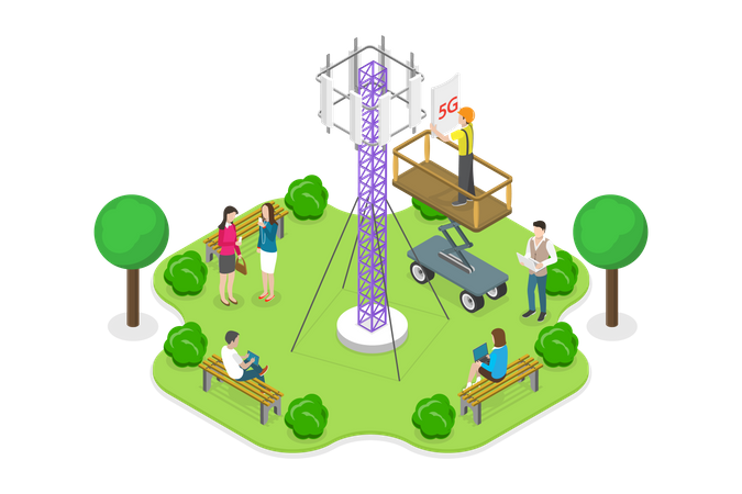 5G Technology  Illustration