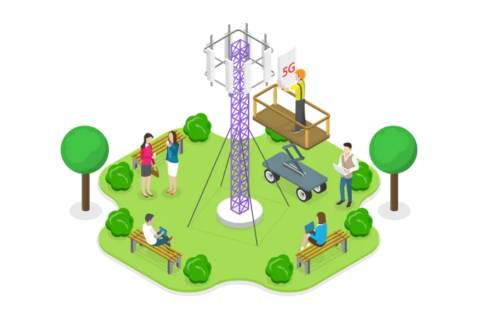 5G Technology  Illustration