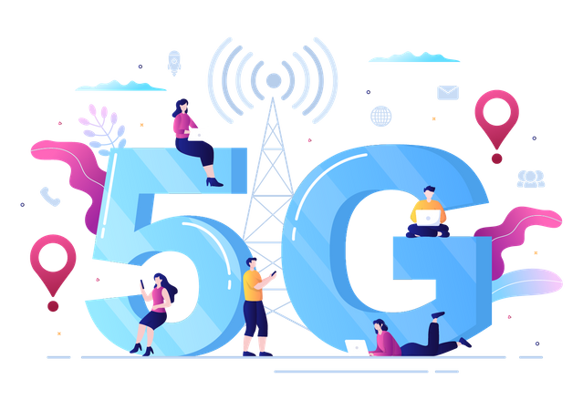 5G Technology  Illustration