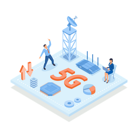 5G technology  Illustration