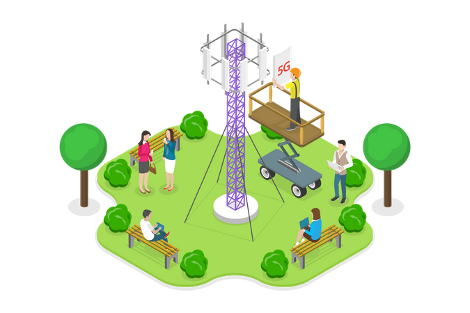 5G Technology  Illustration