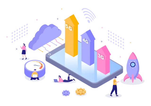 5g-Telefon  Illustration