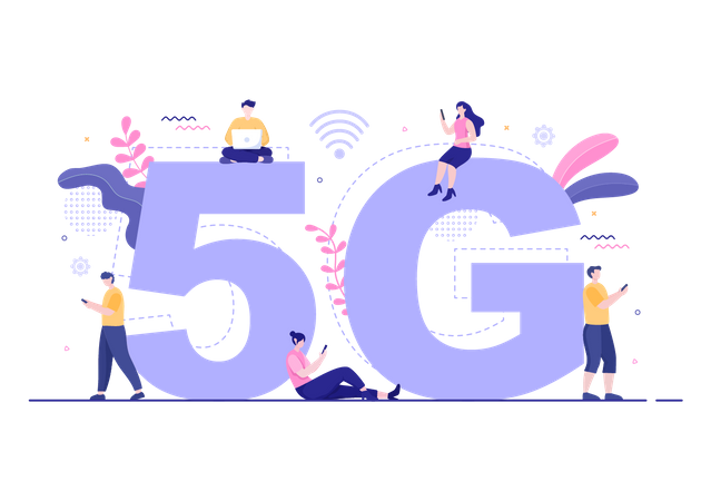 5G Wireless Technology  Illustration
