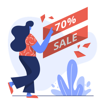 70 % Rabatt auf den Einkauf  Illustration