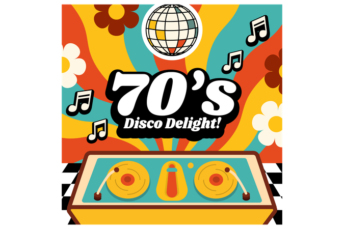 70's Disco Delights  Illustration