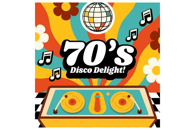 70's Disco Delights  Illustration