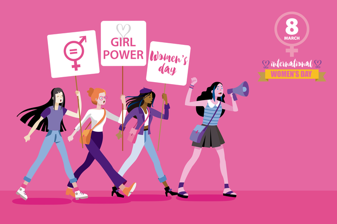 8 march international women day  Illustration