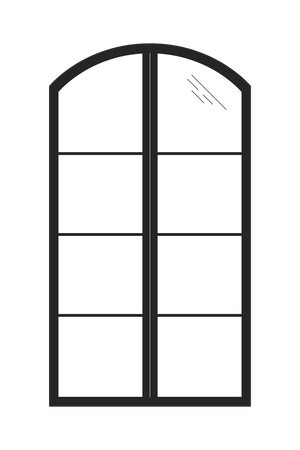 8 pane window frame  일러스트레이션