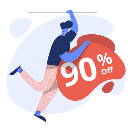 90% OFF on online buying  Illustration