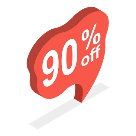 90 precent Discount  일러스트레이션
