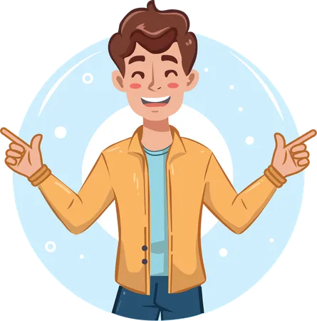 A confident man, a smiling smile on his face shows pride and self-confidence, promoting a positive self-image.  Illustration