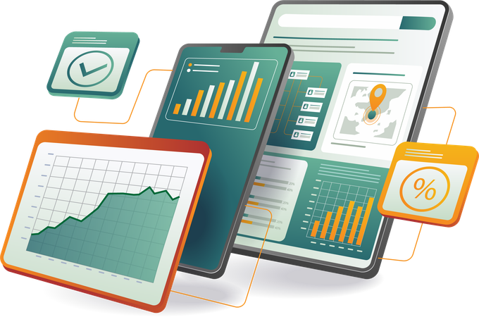 A graphic showing a smartphone with a coding interface on the screen, representing mobile app development services Illustration