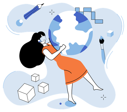 A internet conecta pessoas ao redor do mundo, permitindo acesso ao mundo virtual  Ilustração