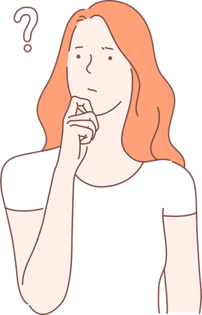 A menina está confusa  Ilustração