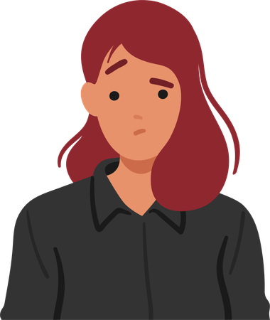 A menina está dando uma expressão confusa  Ilustração
