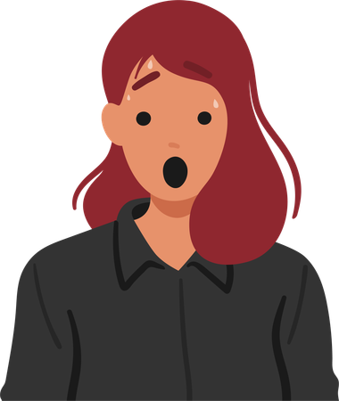 A menina está dando uma expressão de surpresa  Ilustração