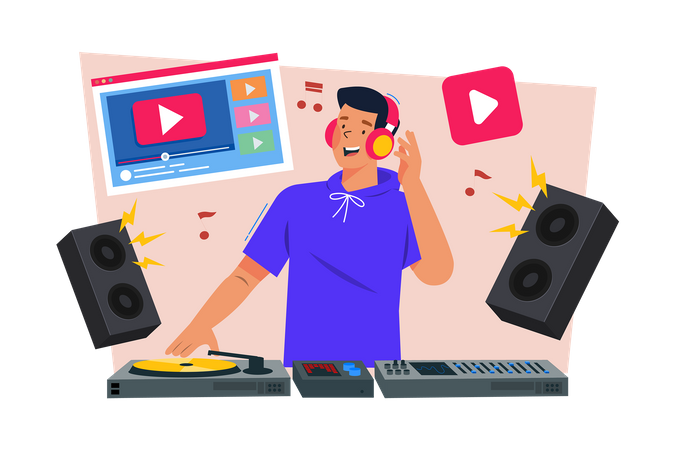 A music video director creates a visual interpretation of a song  Illustration