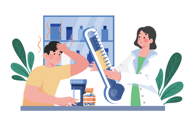 A Nurse Administers Medication To Patients  Illustration