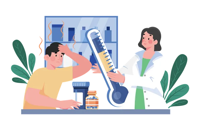 A Nurse Administers Medication To Patients  Illustration
