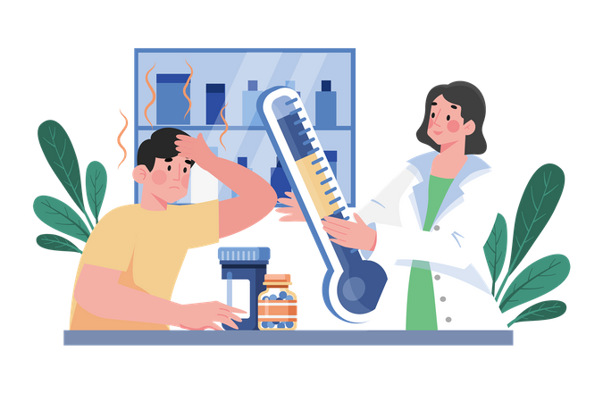 A Nurse Administers Medication To Patients  Illustration